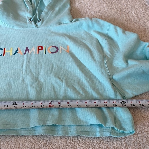 Champion reverse weave cropped hooded sweatshirt size L - Picture 5 of 7
